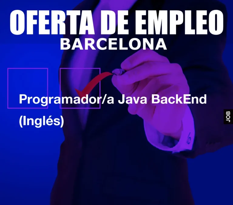 Programador/a Java BackEnd (Inglés)