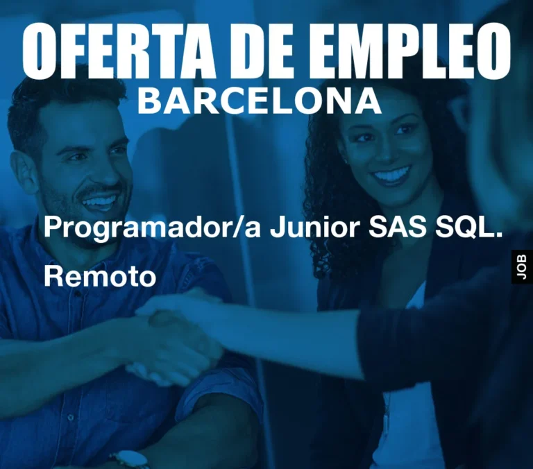 Programador/a Junior SAS SQL. Remoto