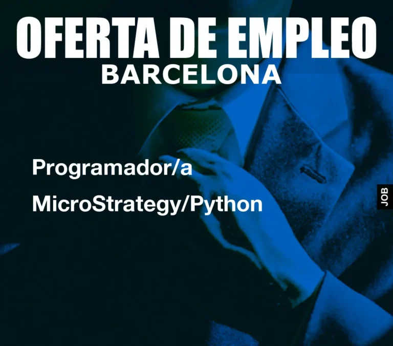 Programador/a MicroStrategy/Python