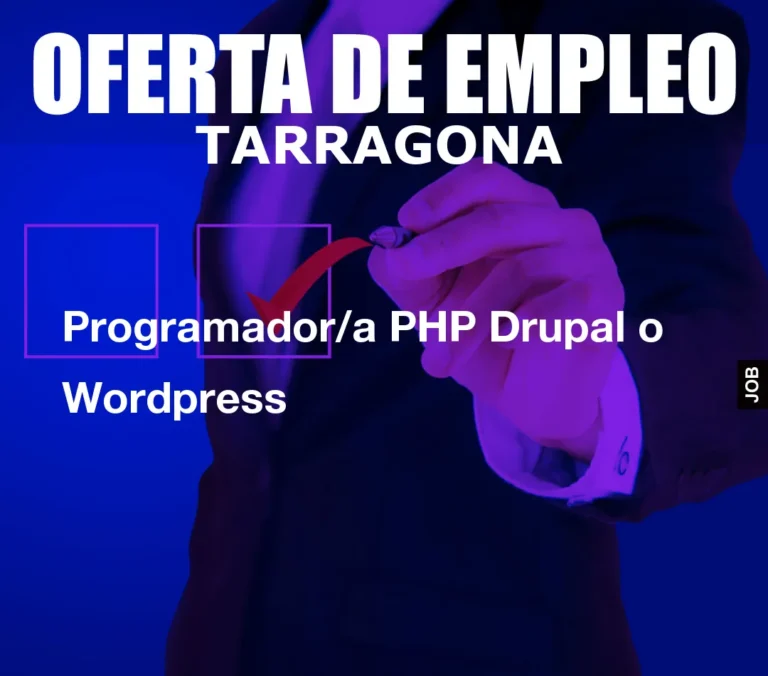 Programador/a PHP Drupal o WordPress