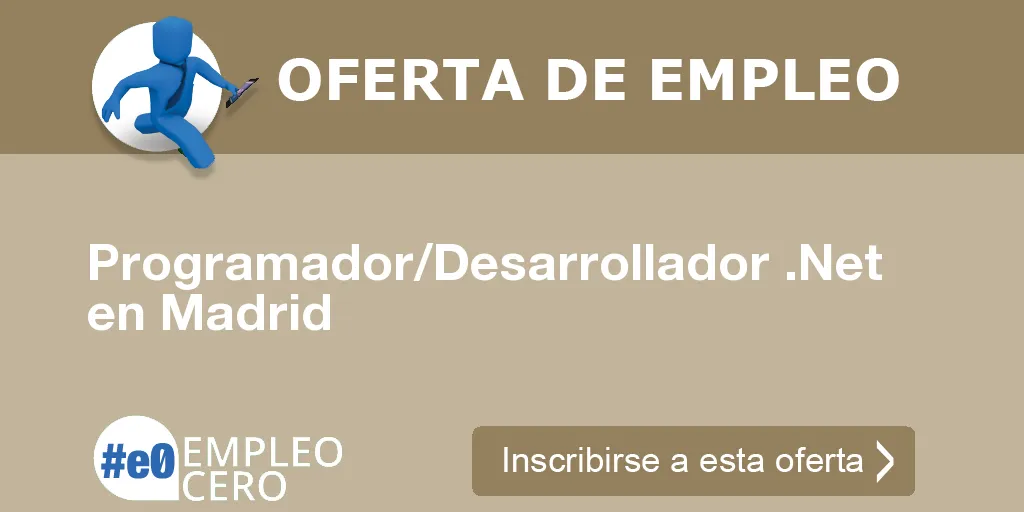 Programador/Desarrollador .Net en Madrid