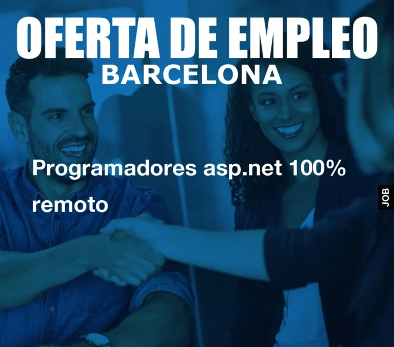 Programadores asp.net 100% remoto