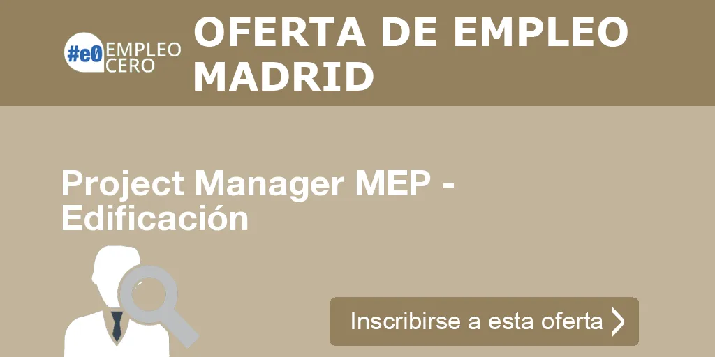 Project Manager MEP - Edificación