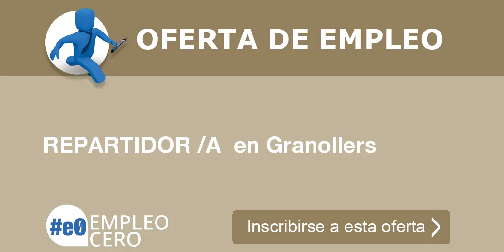 REPARTIDOR /A  en Granollers