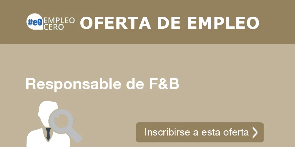 Responsable de F&B