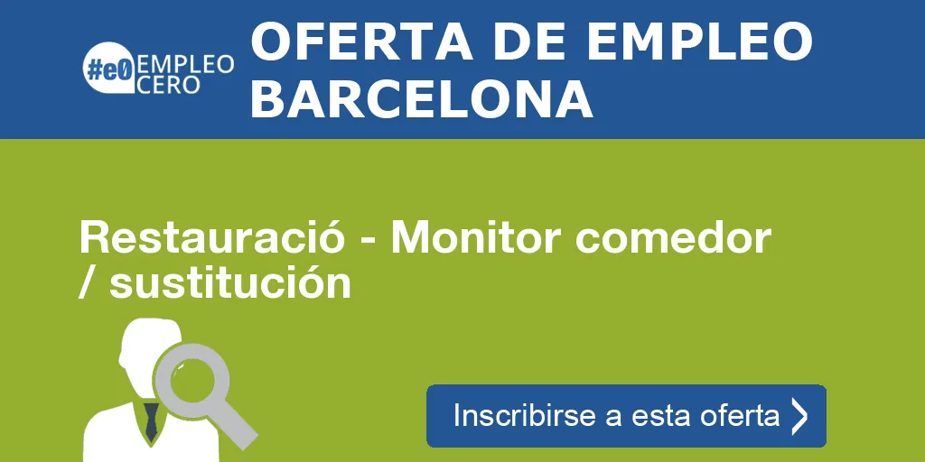 Restauració - Monitor comedor / sustitución