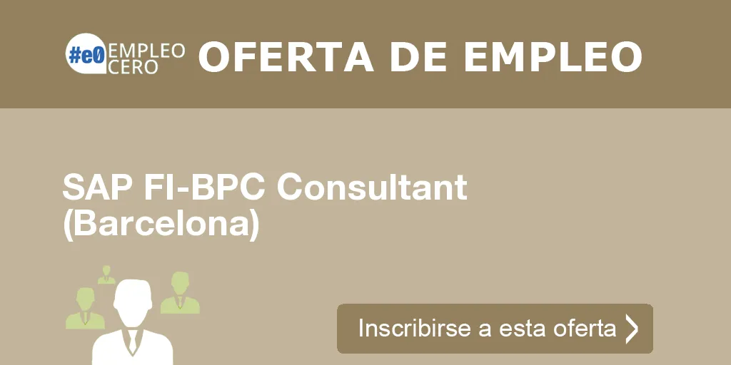 SAP FI-BPC Consultant (Barcelona)