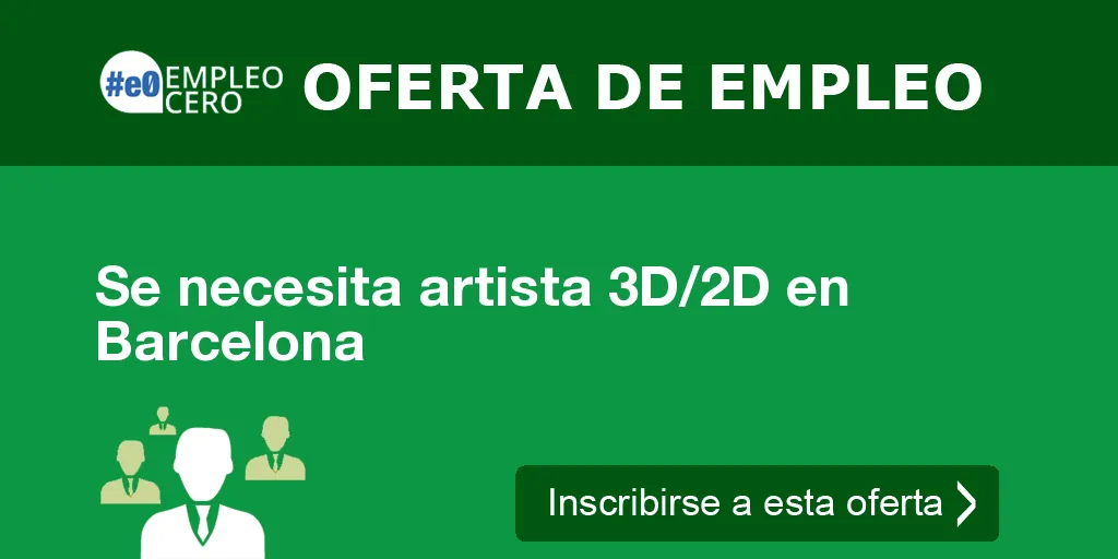 Se necesita artista 3D/2D en Barcelona