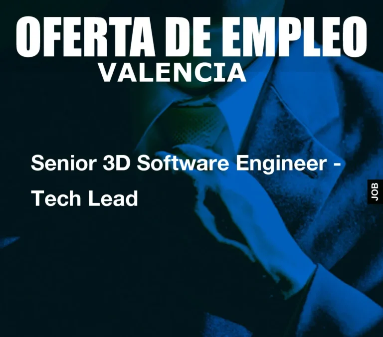 Senior 3D Software Engineer – Tech Lead