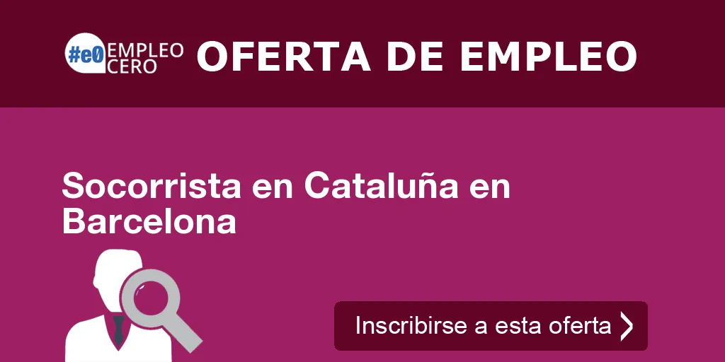 Socorrista en Cataluña en Barcelona