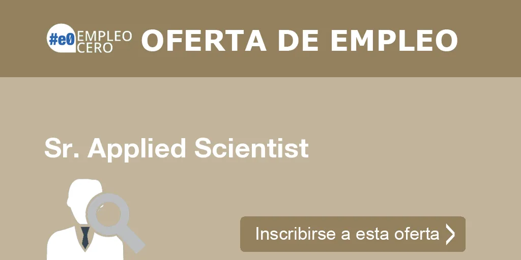 Sr. Applied Scientist