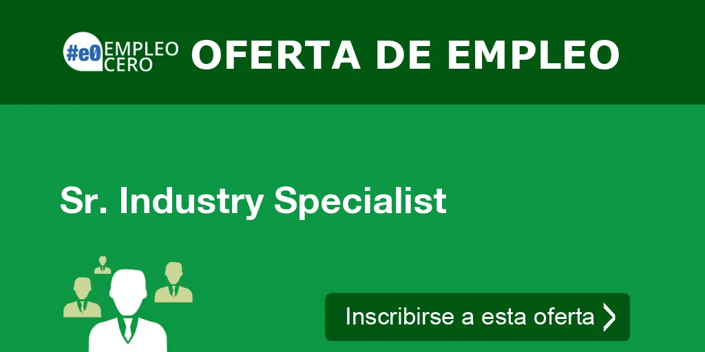 Sr. Industry Specialist