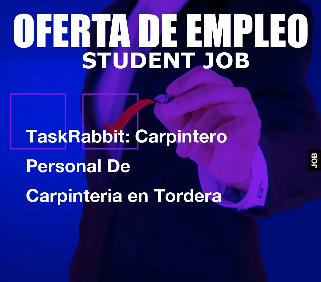 TaskRabbit: Carpintero Personal De Carpinteria en Tordera