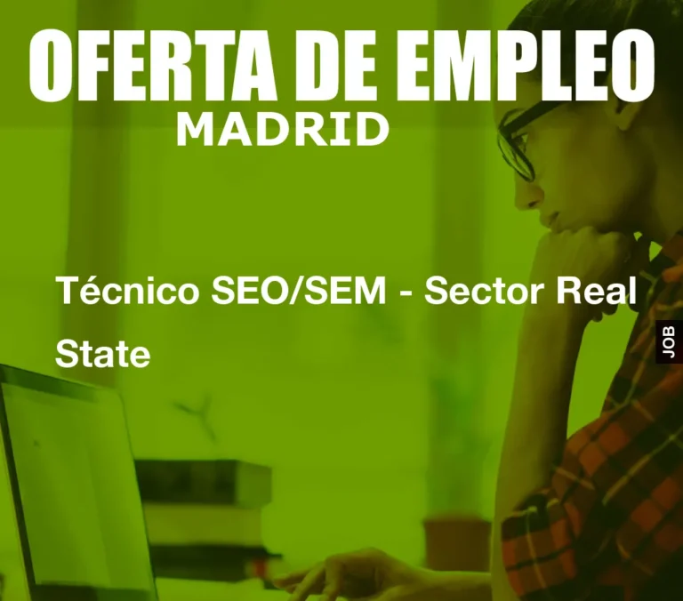 Técnico SEO/SEM – Sector Real State