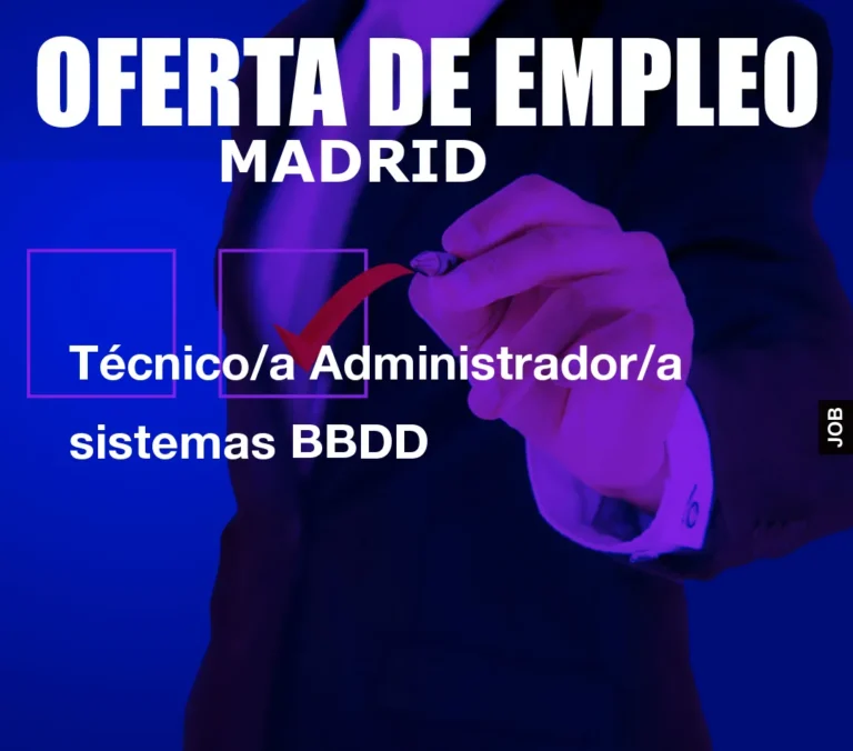 Técnico/a Administrador/a sistemas BBDD