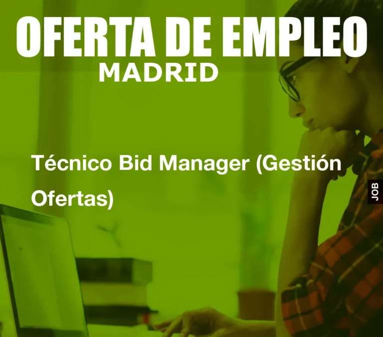 T?cnico Bid Manager (Gesti?n Ofertas)