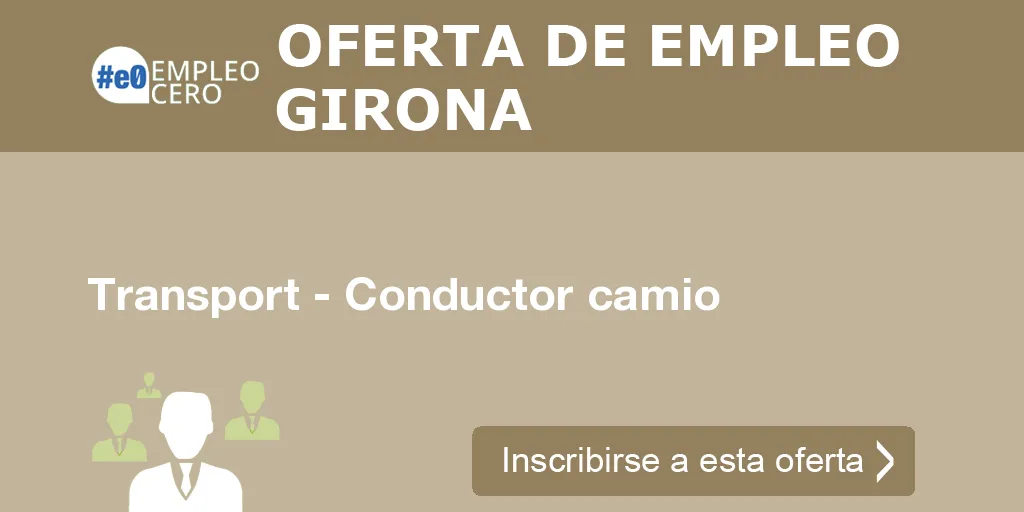 Transport - Conductor camio