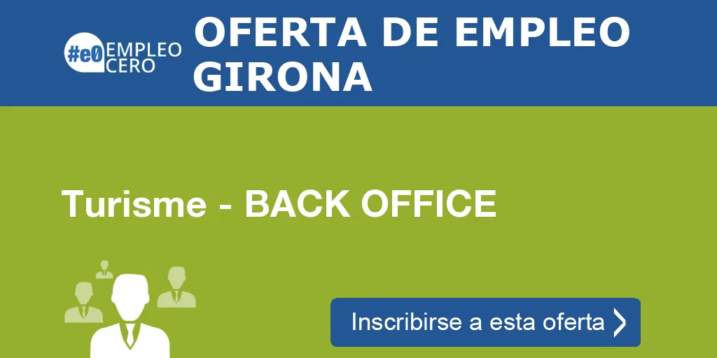 Turisme - BACK OFFICE