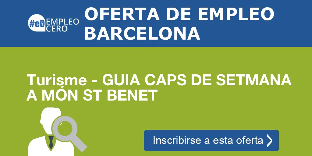 Turisme - GUIA CAPS DE SETMANA A MÓN ST BENET