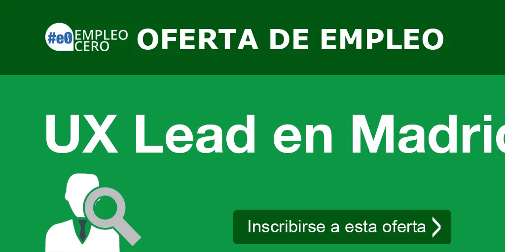 UX Lead en Madrid