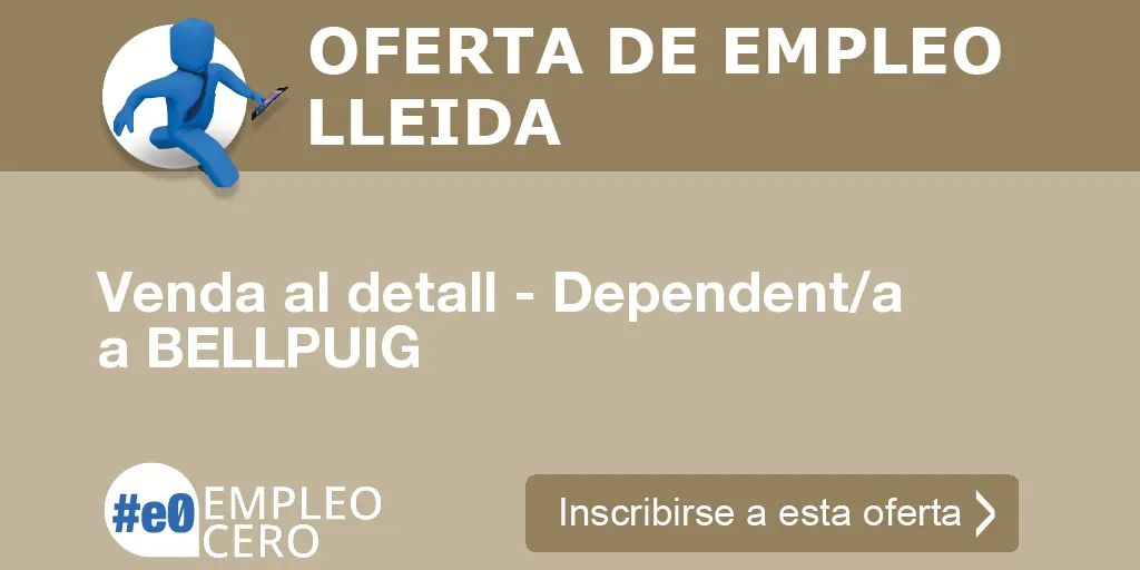 Venda al detall - Dependent/a a BELLPUIG