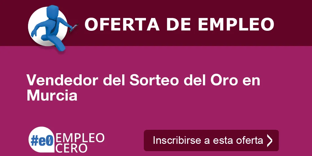 Vendedor del Sorteo del Oro en Murcia