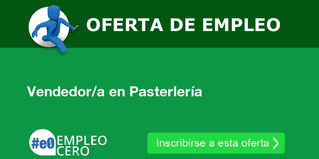 Vendedor/a en Pasterlería