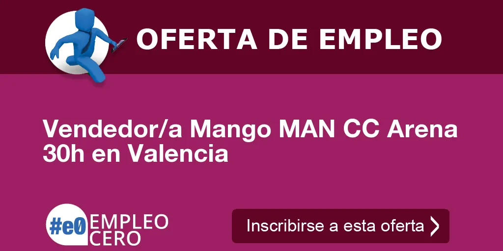 Vendedor/a Mango MAN CC Arena 30h en Valencia