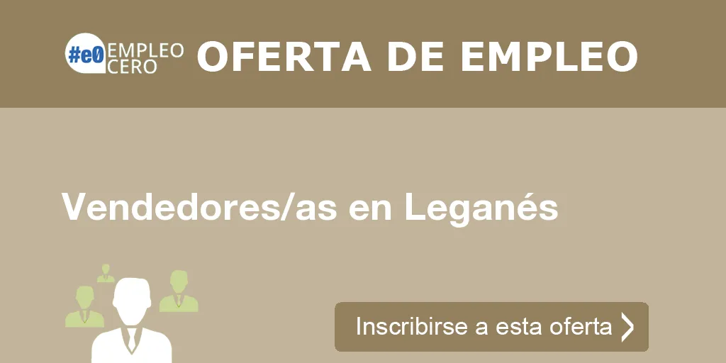 Vendedores/as en Leganés